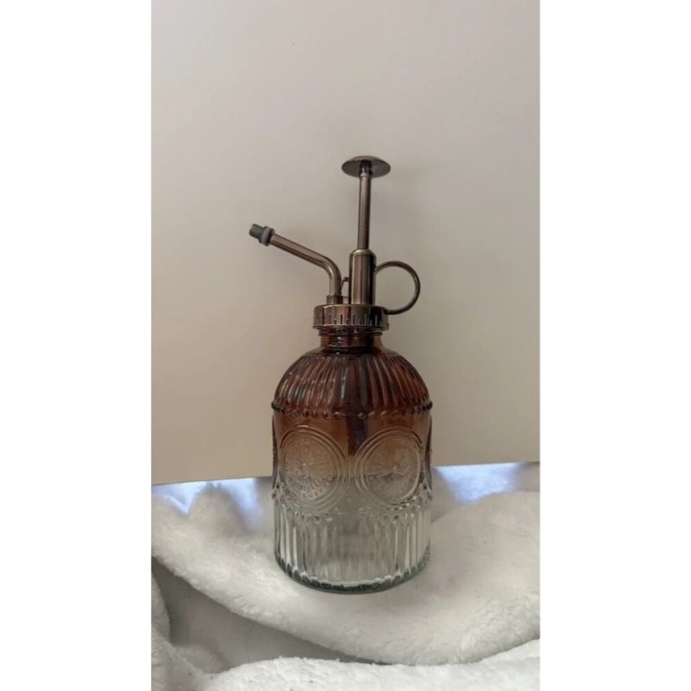 Vintage Style Glass Plant Mister Spray Bottle Cottagecore Botanical Decor